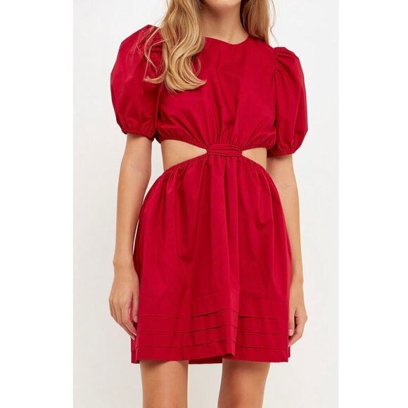 Anthropologie ENGLISH FACTORY Pleats with Cut-out Detail Mini Dress, Siz… - Picture 2 of 12